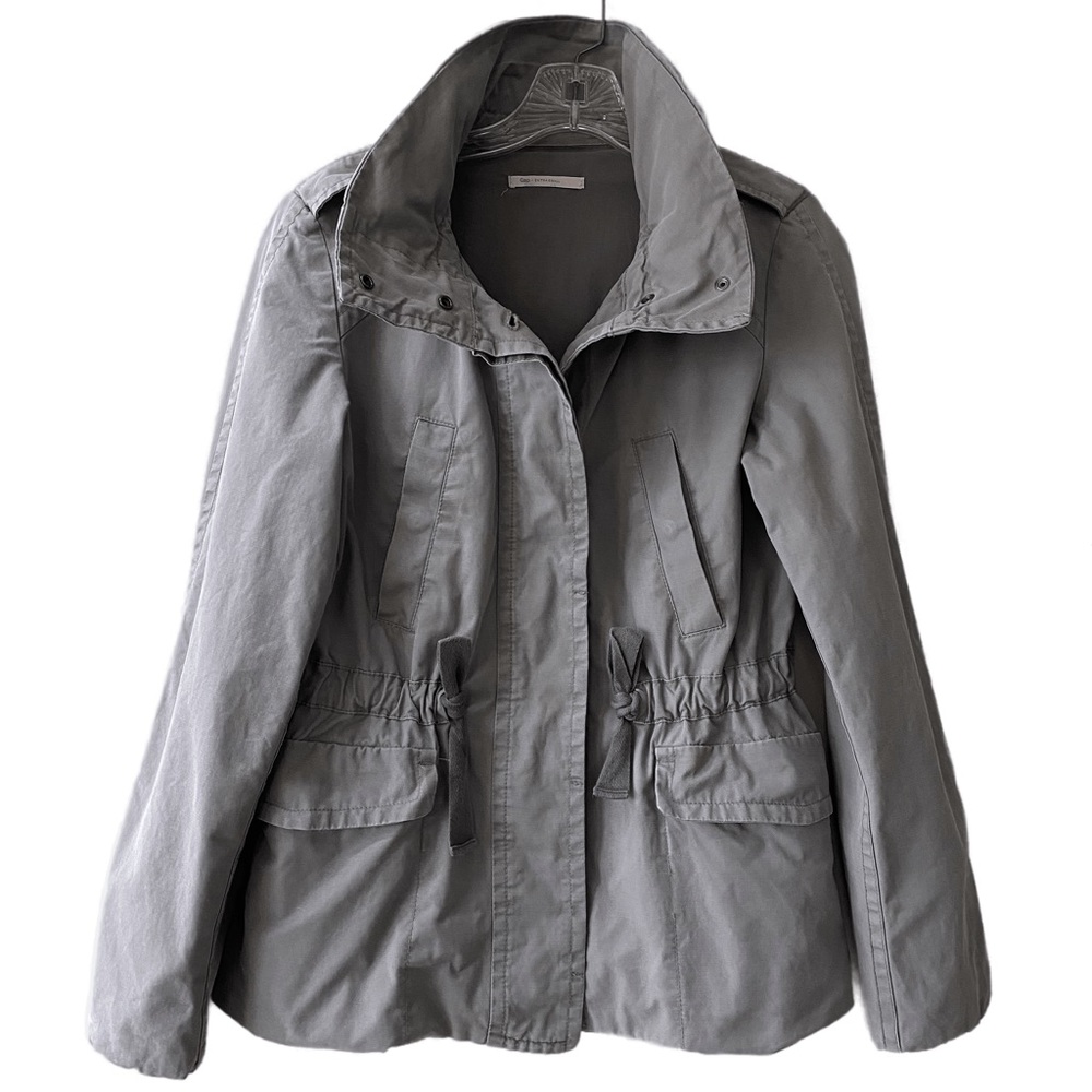 Gray Utility Jacket Lightweight Lined Gap Grey Mi… - image 3